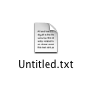 Not selected "Untitled.txt"