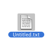 Selected "Untitled.txt"