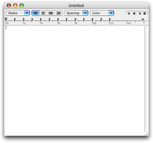 Untitled window of TextEdit